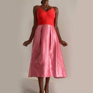 two tone Spaghetti Strap Cocktail Dress